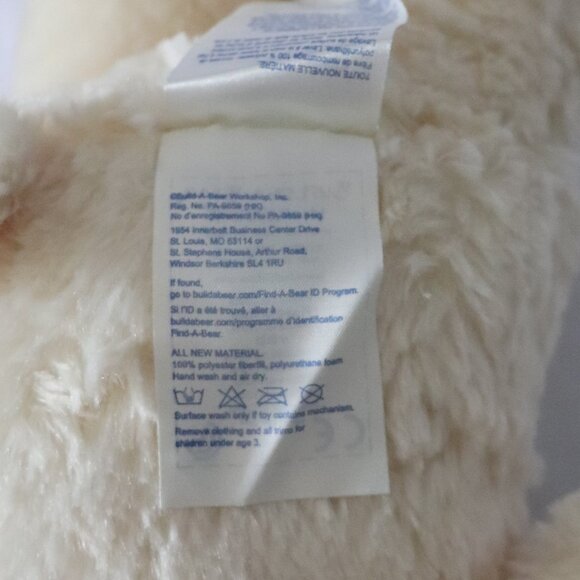 Build A Bear Workshop‎ BABW Kids Cream/Ivory Stuffed Teddy Bear Animal | 16" - Picture 7 of 8